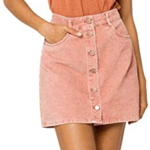 Sold EUC ROXY Pink Corduroy skirt sz S - Picture 4 of 6